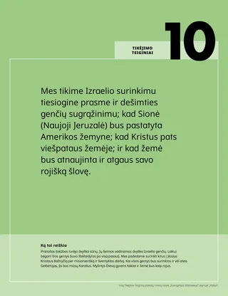 Plakatas, skelbiantis Dešimtą Tikėjimo teiginį