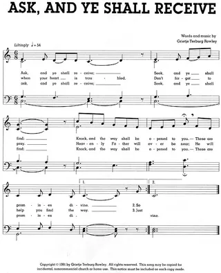 Music, Ask, and Ye Shall Receive