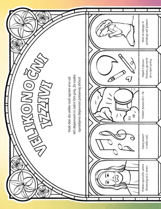 Dejavnost v PDF-ju z velikonočnimi pobarvankami