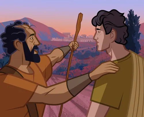 Paul instructing Timothy to go to Ephesus to lead the Church there.