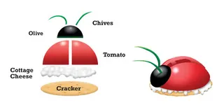 ladybug cracker snack