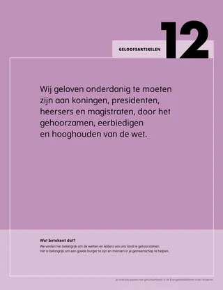 Geloofsartikelenposter