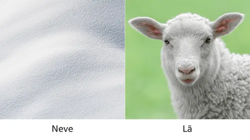 comparação entre neve e lã