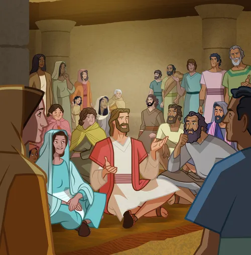 Jesus telling people that He is the Savior.