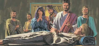 Jesus and others went to see the girl