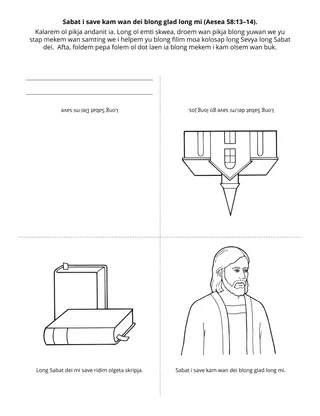 Praemeri aktiviti pej: Sabat i save kam wan dei blong glad long mi.