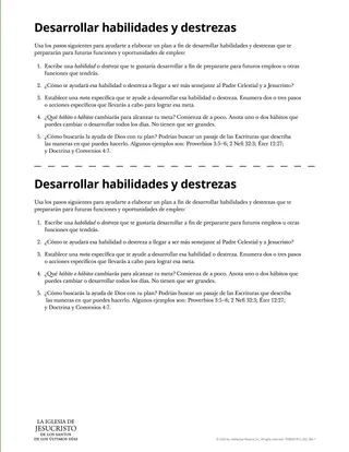 Desarrollar habilidades y destrezas