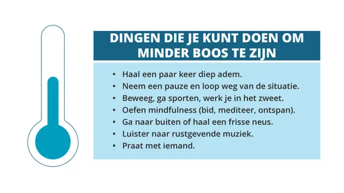 Diagram Dingen die je kunt doen om minder boos te zijn
