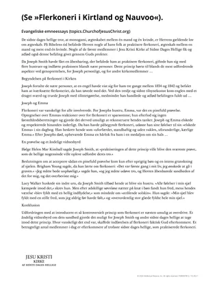 Uddrag fra »Flerkoneri i Kirtland og Nauvoo«.