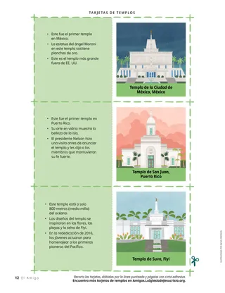 Página en PDF con ilustraciones de templos