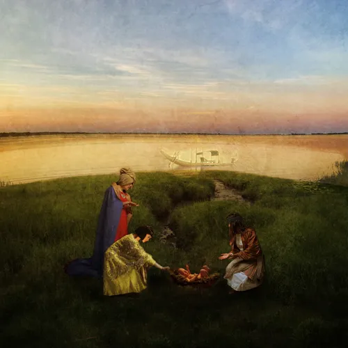 the Pharaoh’s daughter taking baby Moses from the river