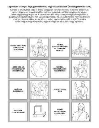 Elemis tevékenységi oldal: Segíthetek Mennyei Atya gyermekeinek, hogy visszatérjenek Őhozzá