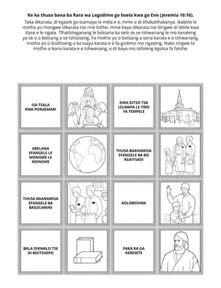 Tsebe ya ditiragatso ya Poraemari: Ke ka thusa bana ba ga Rara wa Legodimo go boela kwa go ene.