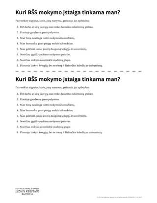 Kuri BŠS mokymo įstaiga tinkama man?