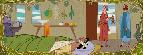 The Samaritan takes the Jewish man to an inn.