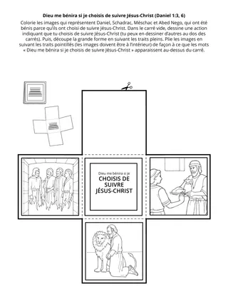 Page d’activité de la Primaire : Dieu me bénira si je choisis de suivre Jésus-Christ