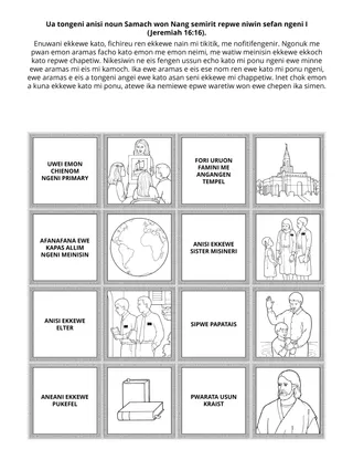 Peichen urumot noun Kinter: Ua tongeni anisi noun Kot semirit repwe niwinto ren