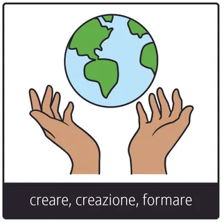 Simbolo del Vangelo “creare, creazione, formare”
