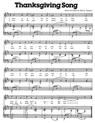 Music, Thanksgiving Song