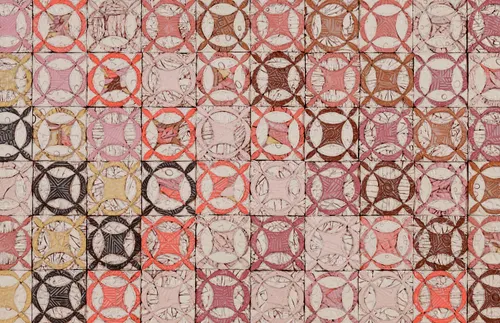 ceramic work with chain-link patterns