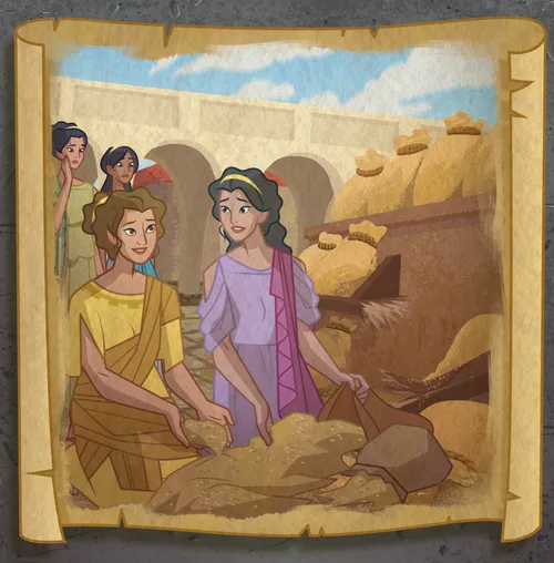 The Church member helping someone who had been unkind to her.