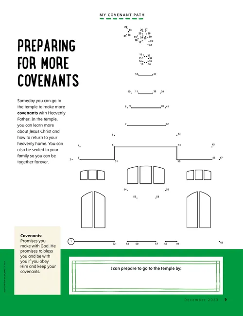 Dot-to-dot activity of a temple