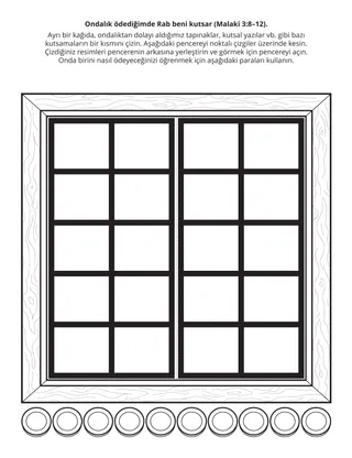 İlköğretim etkinlik sayfası: Ondalık ödediğimde Rab beni kutsar