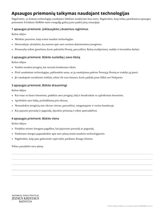 Apsaugos priemonių taikymas naudojant technologijas