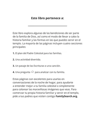 interior de la cubierta de la revisión del libro para colorear “Congregar a la familia de Dios”
