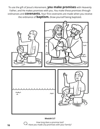 page 16 of the coloring book Gathering the Family of God