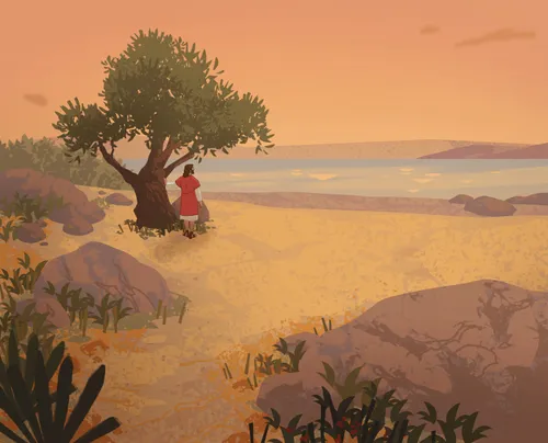 Jesus spending time alone.