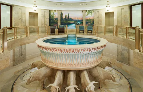 a temple baptismal font