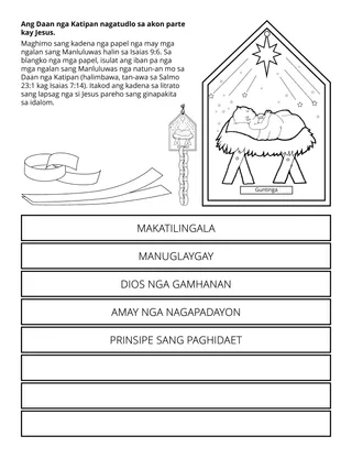 Pahina sang aktibidades sa Primary: Ang Daan nga Katipan nagatudlo sa akon parte kay Jesus