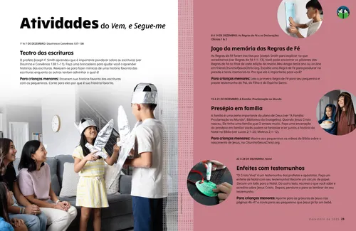 Página em PDF das mãos de uma criança colorindo um enfeite de papel