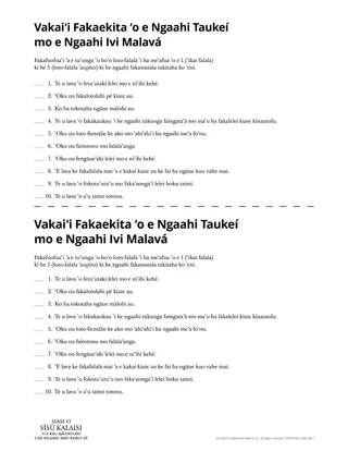 Vakaiʻi Fakaekita ʻo e Ngaahi Taukeí mo e Ngaahi Ivi Malavá