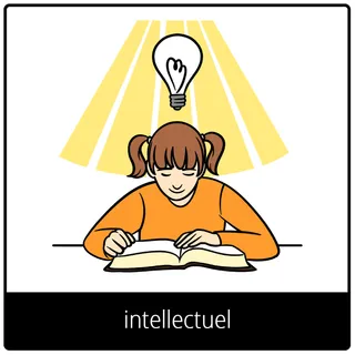 pictogramme de l’Évangile « intellectuel »