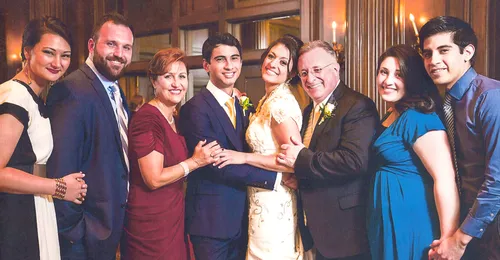Elder Soares with his wife, his children, and their spouses.