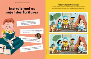 Activité « Trouve les différences » avec des enfants déguisés en héros des Écritures