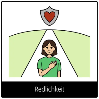 Symbol für Evangeliumsbegriff: Redlichkeit