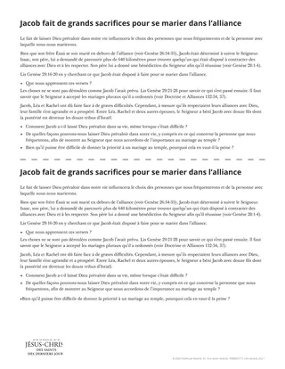 Jacob fait de grands sacrifices pour se marier dans l’alliance