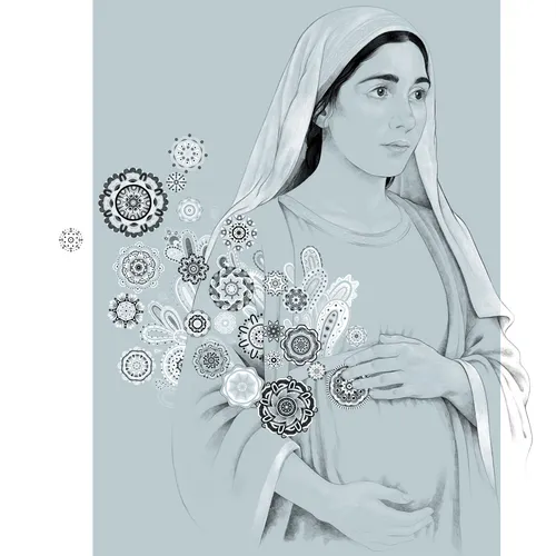 illustration of Mary, the mother of Jesus