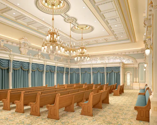Rendering of the veil room of the Salt Lake Temple.