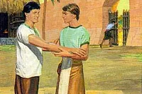 Alma asked a man for food