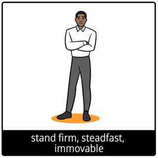 stand firm, steadfast, immovable gospel symbol