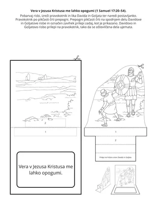 Stran z dejavnostjo za Osnovno: Vera v Jezusa Kristusa me lahko opogumi
