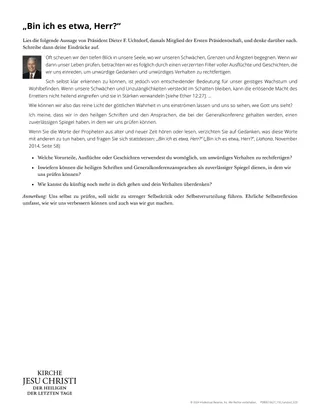 Arbeitsblatt „Bin ich es etwa, Herr?“