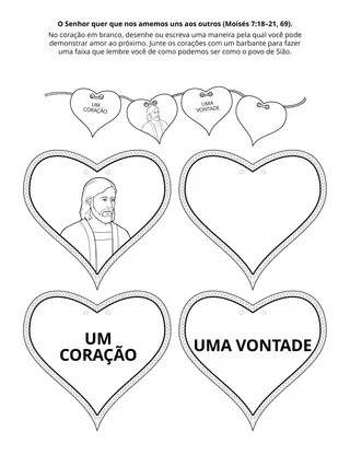 Página de atividades da Primária: Deus quer que amemos uns aos outros