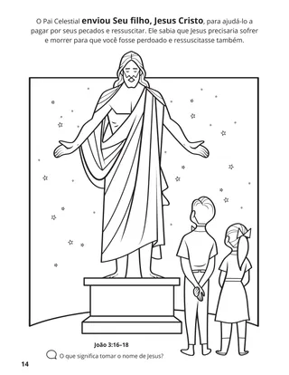 página 14 do livro de colorir Reunir a Família de Deus