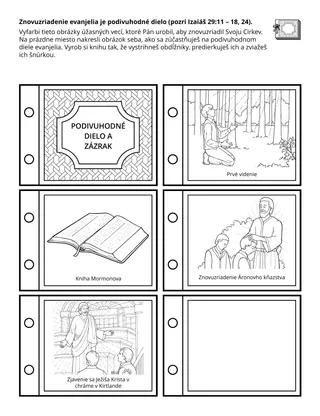 Stránka s aktivitami pre Primárky: Znovuzriadenie evanjelia je „podivuhodné dielo“