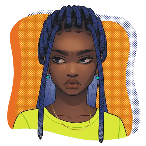 young woman looking angry